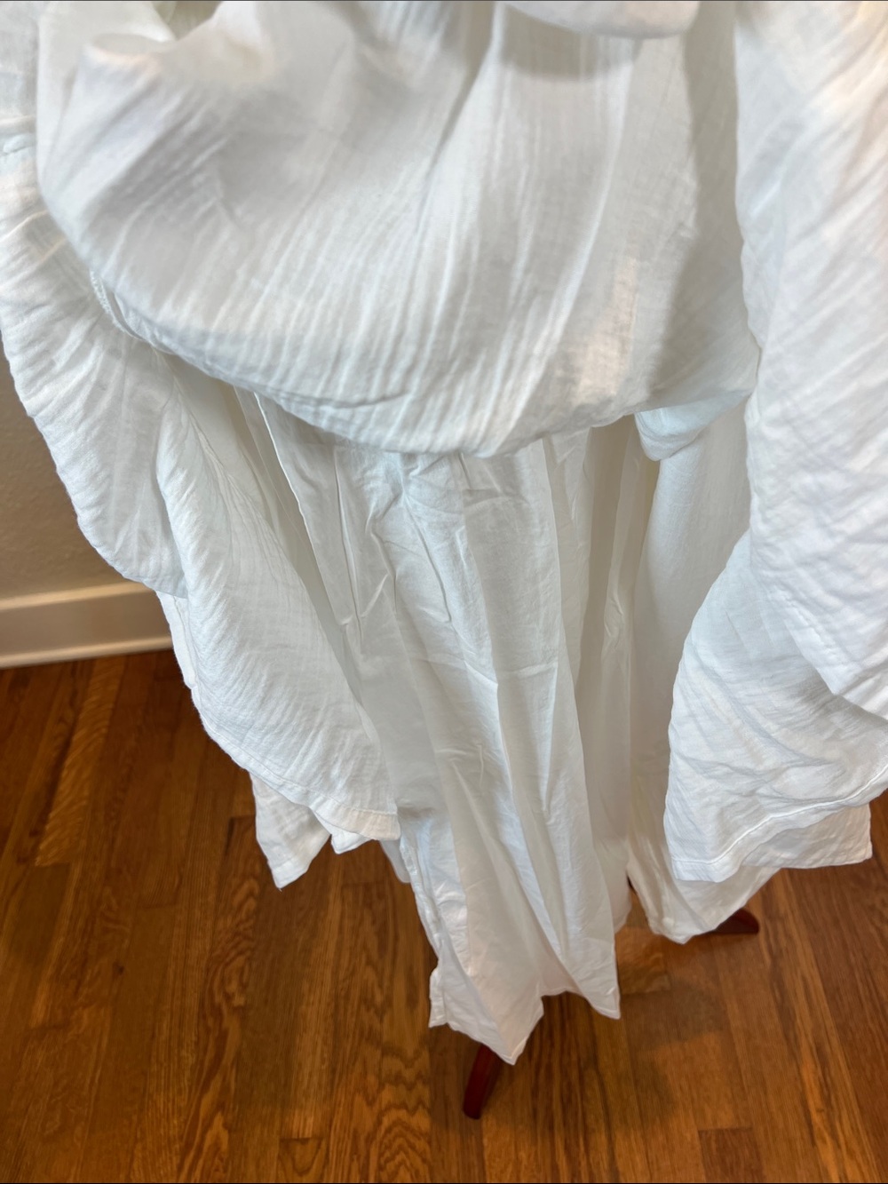Quince White Maxi Skirt with Ruffle Hem - Picture 8 of 11